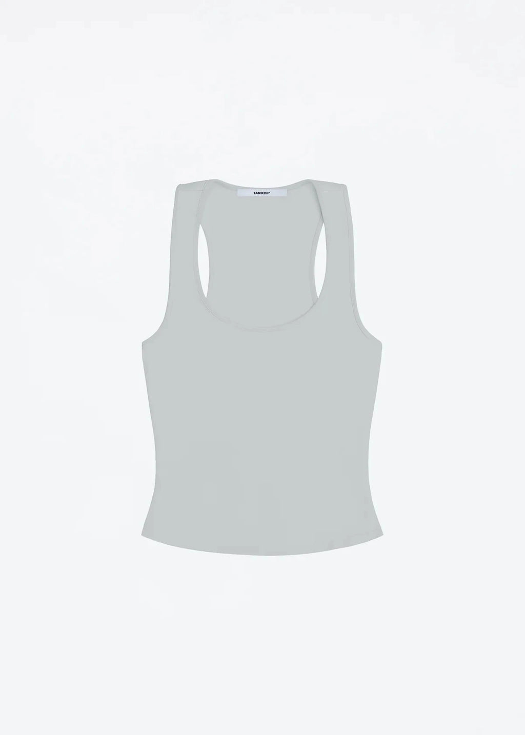 Tank Classic X-shaped Backless Baby Blue and Misty Gray Multi-color Comfortable Elastic Waist Tight Fit Backless Top