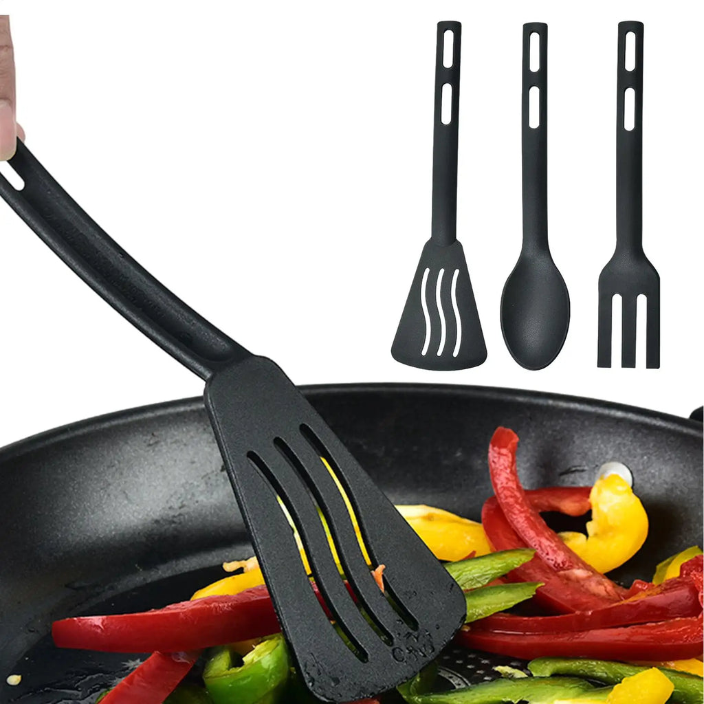 Kitchen Tool Set Nylon Cooking Tools Set Sturdy Cutlery Kit With Non-Stick Spatulas Comfortable Handle Cookware Accessories