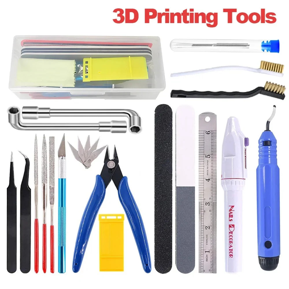 Multiple Models 3D Printer Tool Kit Trimming Knife Scraper Cleaning Needle Tweezers Pliers Deburring Kit DIY 3D Printing Tools