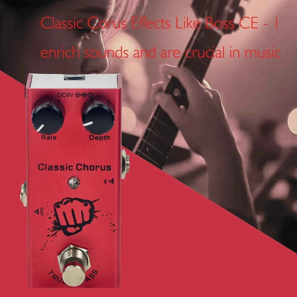 Electric Guitar Pedal Overdrive/ Distortion/Chorus/Delay/Tremolo Delay True Bypass, Durable Design for Versatile Tones
