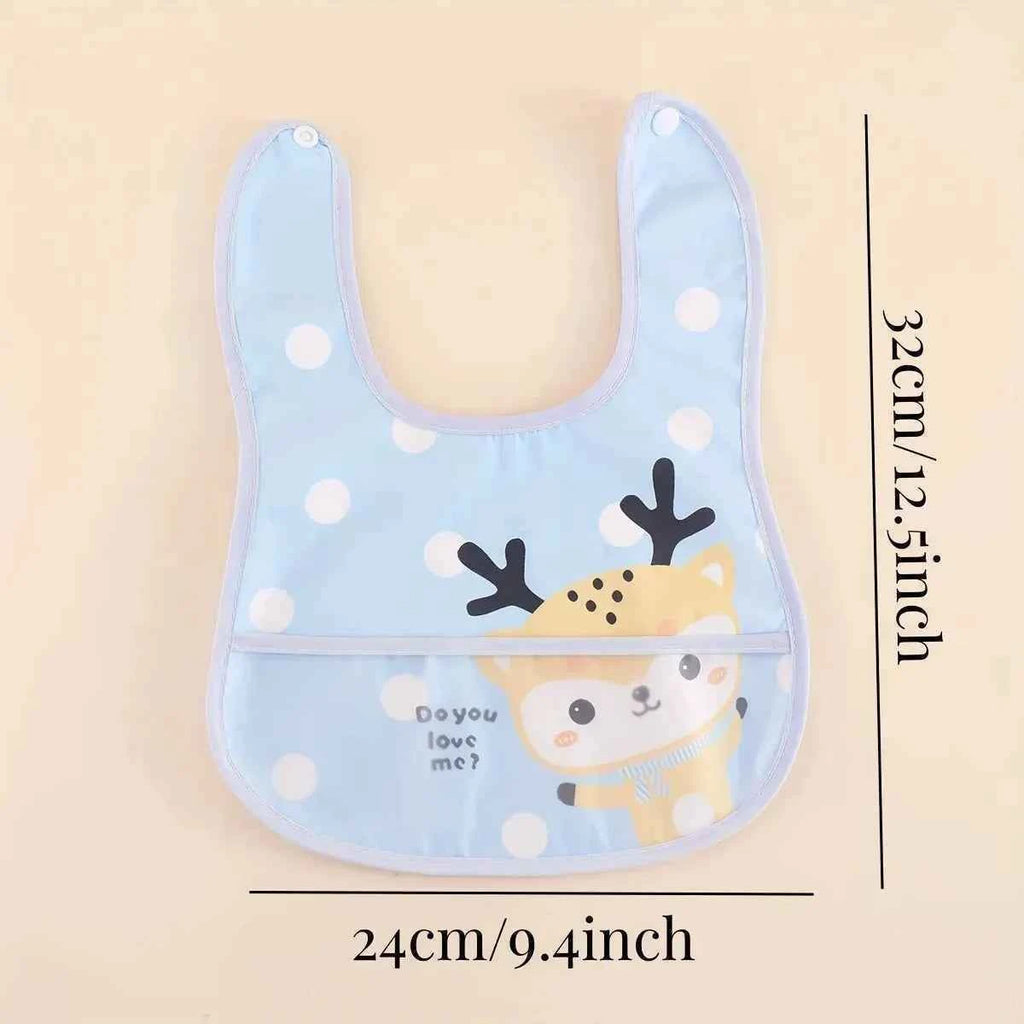 Random 5pcs Cartoon Animals Waterproof Bibs Baby Kids Girls Boys Waterproof Saliva Toddler Feeding Bibs Baby Bibs Aprons Adjusab