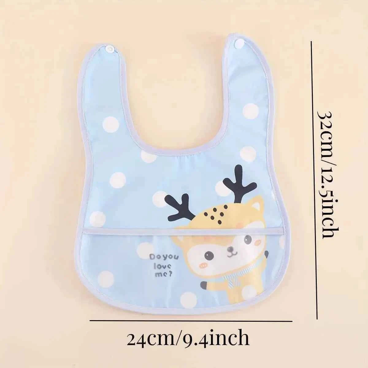 Random 5pcs Cartoon Animals Waterproof Bibs Baby Kids Girls Boys Waterproof Saliva Toddler Feeding Bibs Baby Bibs Aprons Adjusab