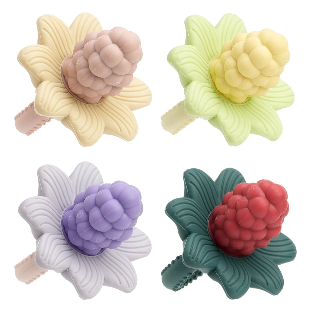 1PCS Silicone Baby Teething Toys Flower Grape Baby Toys Soft Baby Teether Toys Chewing Training Baby Products Baby Accessories