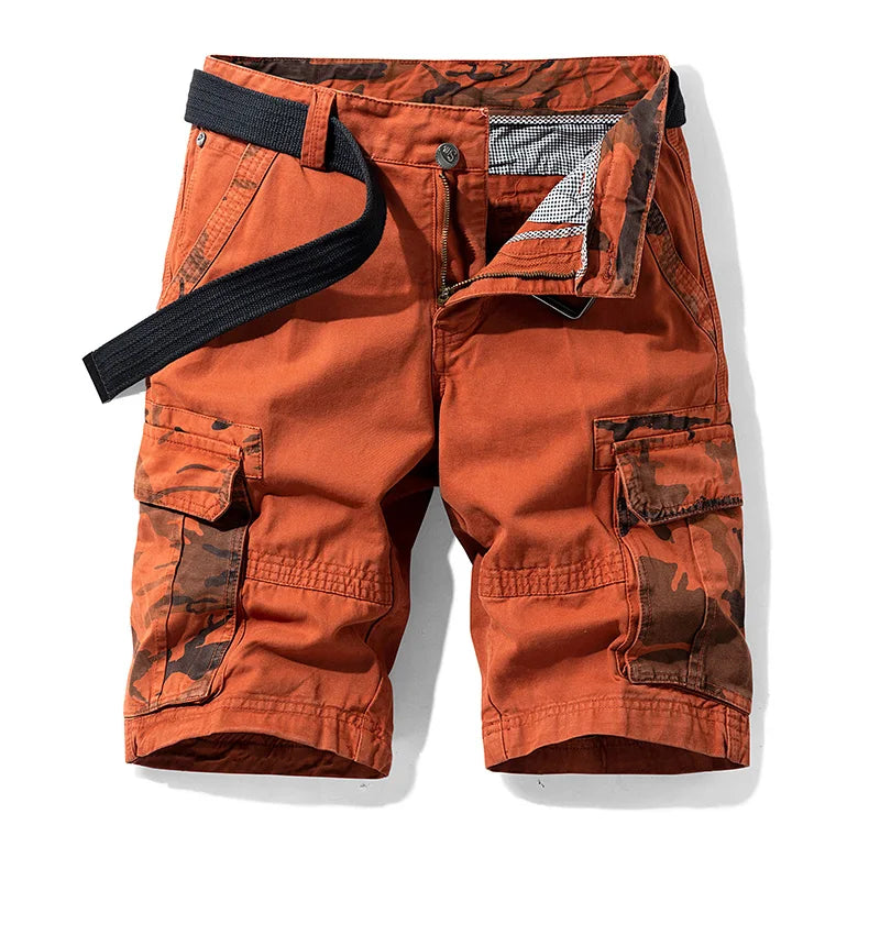 Summer New Tooling Shorts for Men American Style Trendy Loose Cargo Shorts Casual All-match Straight Cotton Short Pants