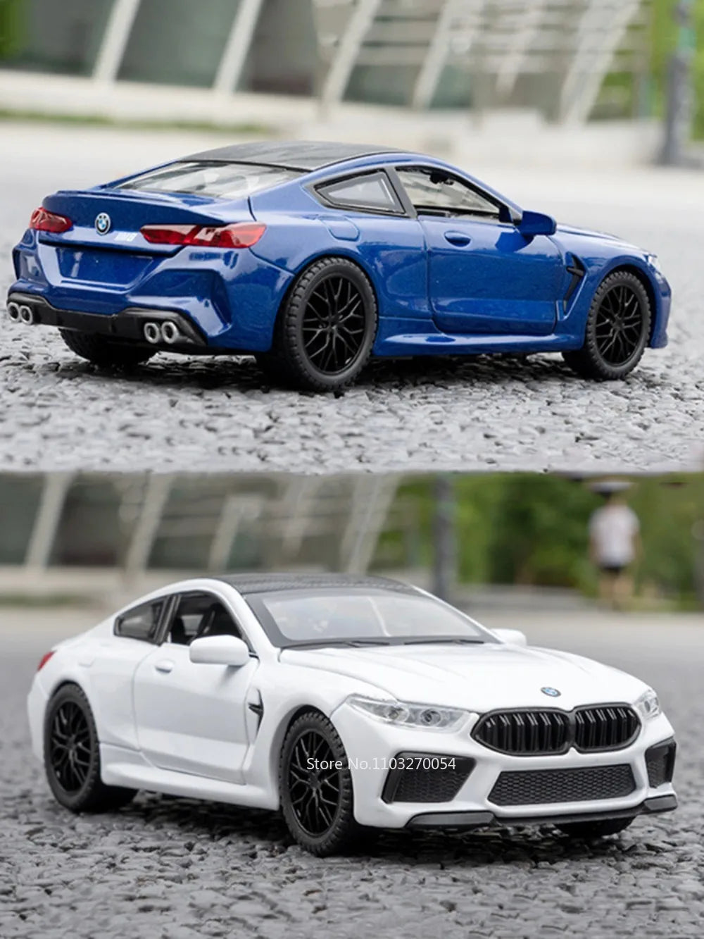 1:32 M4 M8 Miniature Car Alloy Diecast Model Toys 4 Doors Opened Rubber Tires Sound Light Pull Back Vehices Home Decor Ornaments