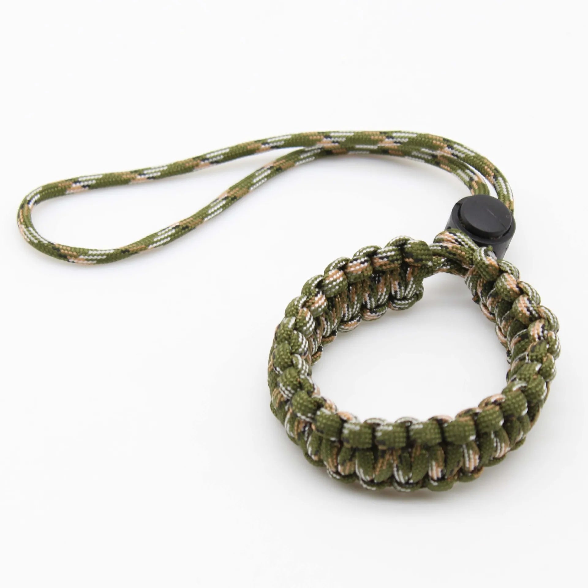 Outdoor Survival Bracelet & Camera Wrist Strap - Paracord Braided Cord Pendant, Universal Wrist-Mounted Braided Paracord