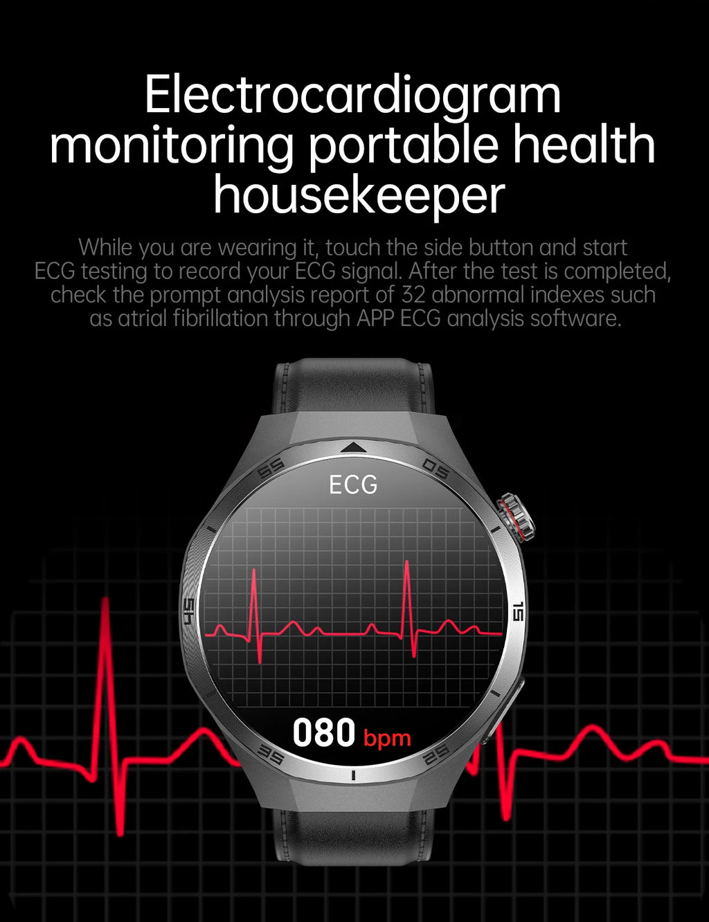 2025 New ECG+PPG Three High treatment Smart Watch Lipids Uric acid Blood pressure Smartwatch Men NFC Sport HD Call Health Clock