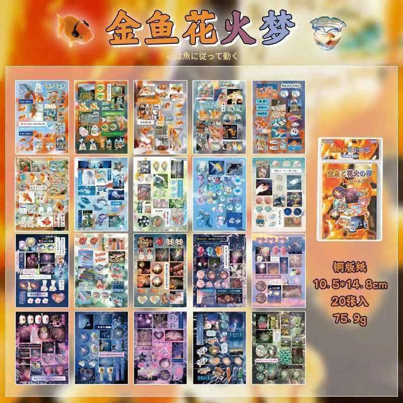 20 pcs Cartoon Sticker Books Journal Planner Decorative DIY Scrapbooking Sticker Laptop Student Korean Stationery Sticker Gift