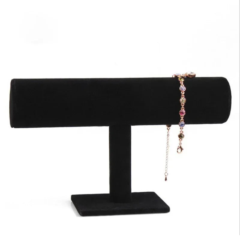 6 Colors Upright Velvet Bracelet Chain Watch Upright Display Rack Jewelry Organizer Hard Jewelry Display Stand Holder