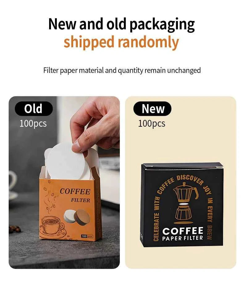 100 Pcs Coffee Paper Filter for Espresso Coffee Maker, 51/53/58mm Unbleached Espresso Filter Puck Screen Portafilter Paper