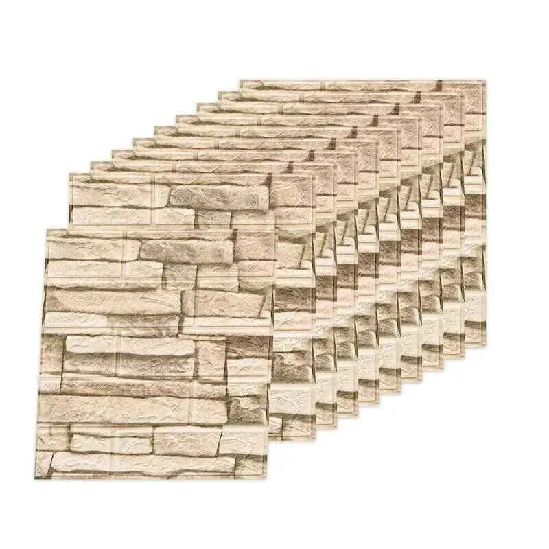 3D Three-dimensional Wall Stickers Self-adhesive Wallpaper Anti-collision Decorative Stickers 10pc