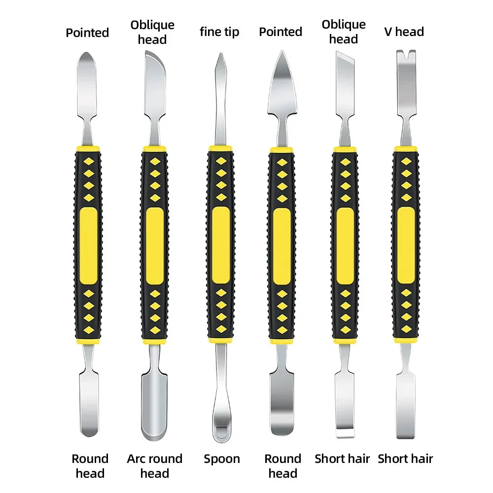 6 in 1 Metal Pry Bar Tool Set for Mobile Phone Tablet Laptop Smart Watch Repair Manual Tool Kit