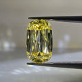 IGI Certified Rectangular Cushion Mixed Cut 1.5CT Fancy Light Yellow Lab Grown Diamond VS2 Loose For Jewelry Making