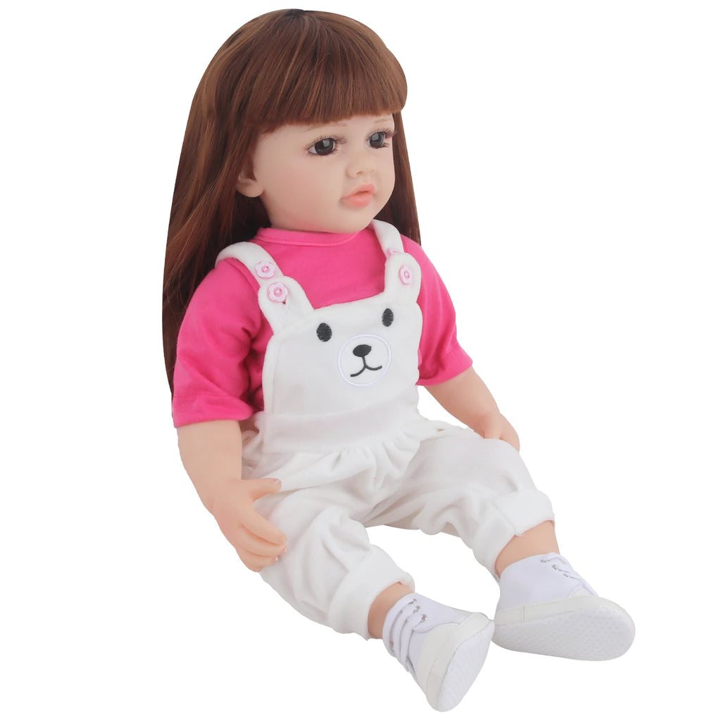 55CM Reborn Girl Doll Clothes Set Backband Pants+T-Shirt Clothing Suit Outfit For 22 Inches Baby New Born Girl Dolls Toy Gift