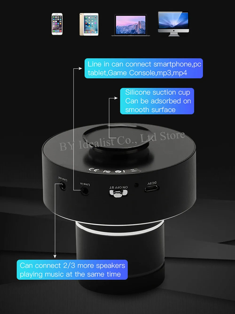 26W Wifi Vibro Portable Bluetooth Speaker Wireless Soundbar Subwoofer Speaker Bluetooth Neighbor Column Adin Vibration Speakers