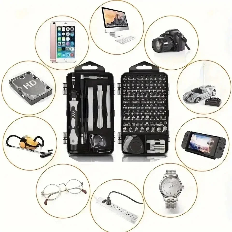 Precision electronic magnetic repair tool set, including repair boxes for computers, iphones and home computers