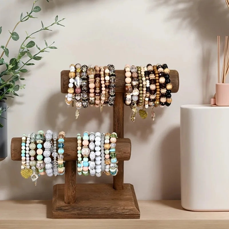 Watch Holder Stand Wooden Watch Display Tower Jewelry Organizer for Bracelets and Necklaces Watch Holder Organizer