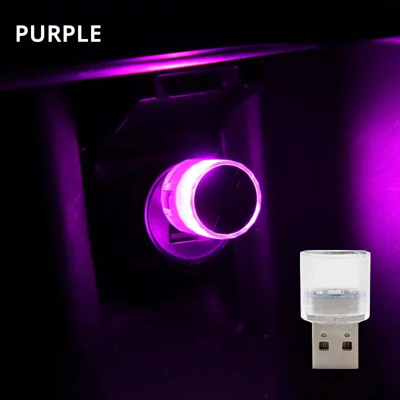Auto LED Car Light Auto Interior Mini USB Atmosphere Light Emergency Lighting Light PC Auto Colorful Decorative Lamp Accessory