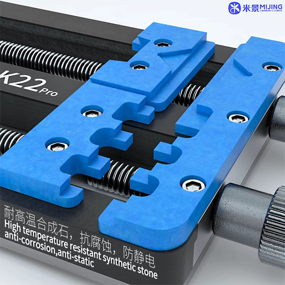 Mijing K22Pro Double Bearing Phone Repair Fixture for Phone Motherboard PCB IC Chip Soldering & Black Glue Removal Tool