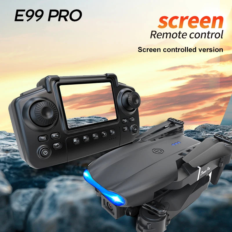ZNLYRION RC Drone 4K Dual Camera  E99 PRO Optical Flow Obstacle Avoidance Foldable FPV Quadcopter Toy for Beginners