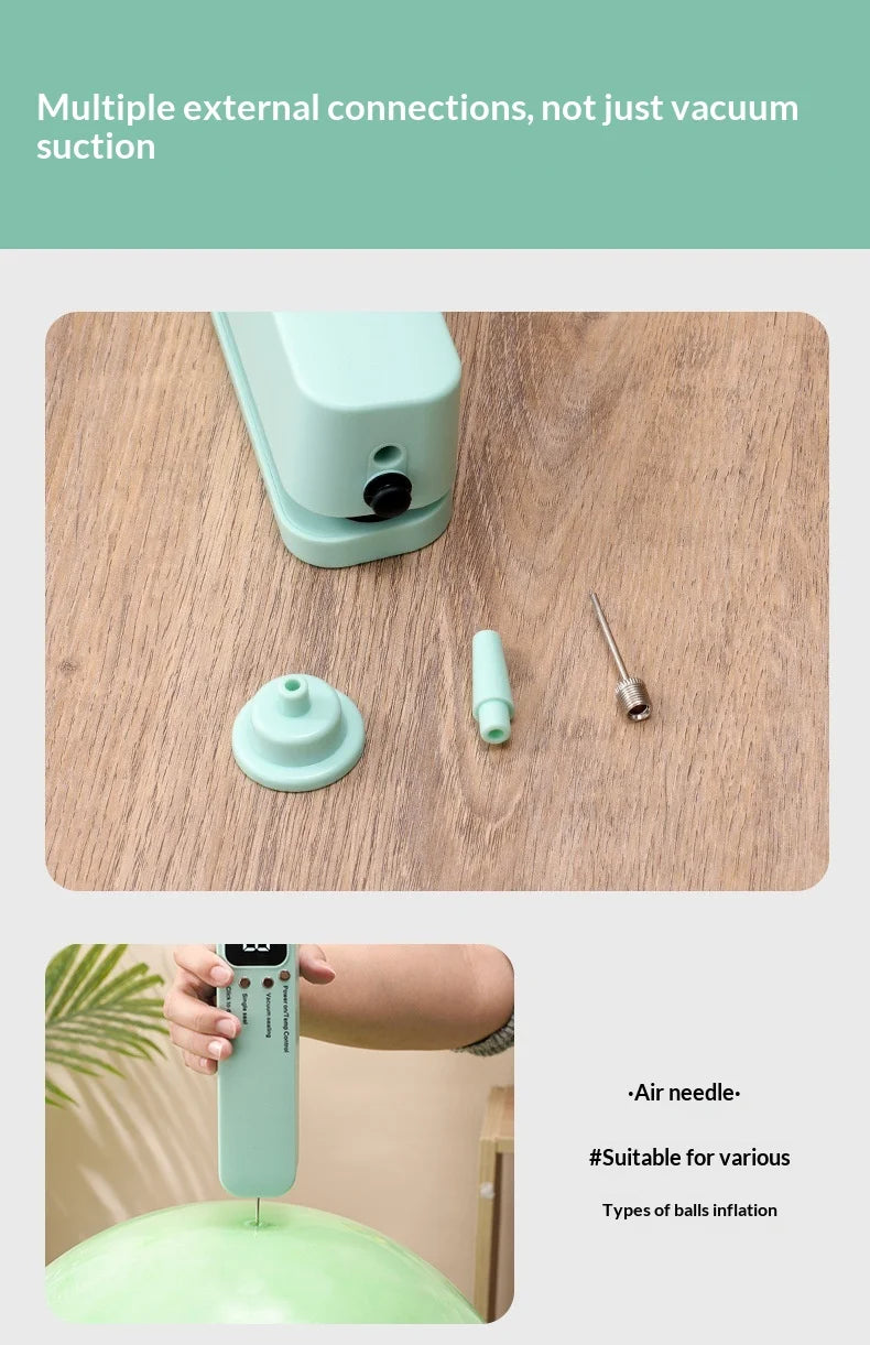 HOMEFISH Mini Wireless Rechargeable Vacuum Sealing Machine Household Food Bag Plastic Sealing Kitchen Packaging Device