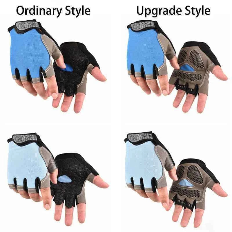 Anti-Slip Breathable Workout Gloves, Fingerless Fitness Training Gym Gloves for Men Women Bodybuilding Cycling Exercise