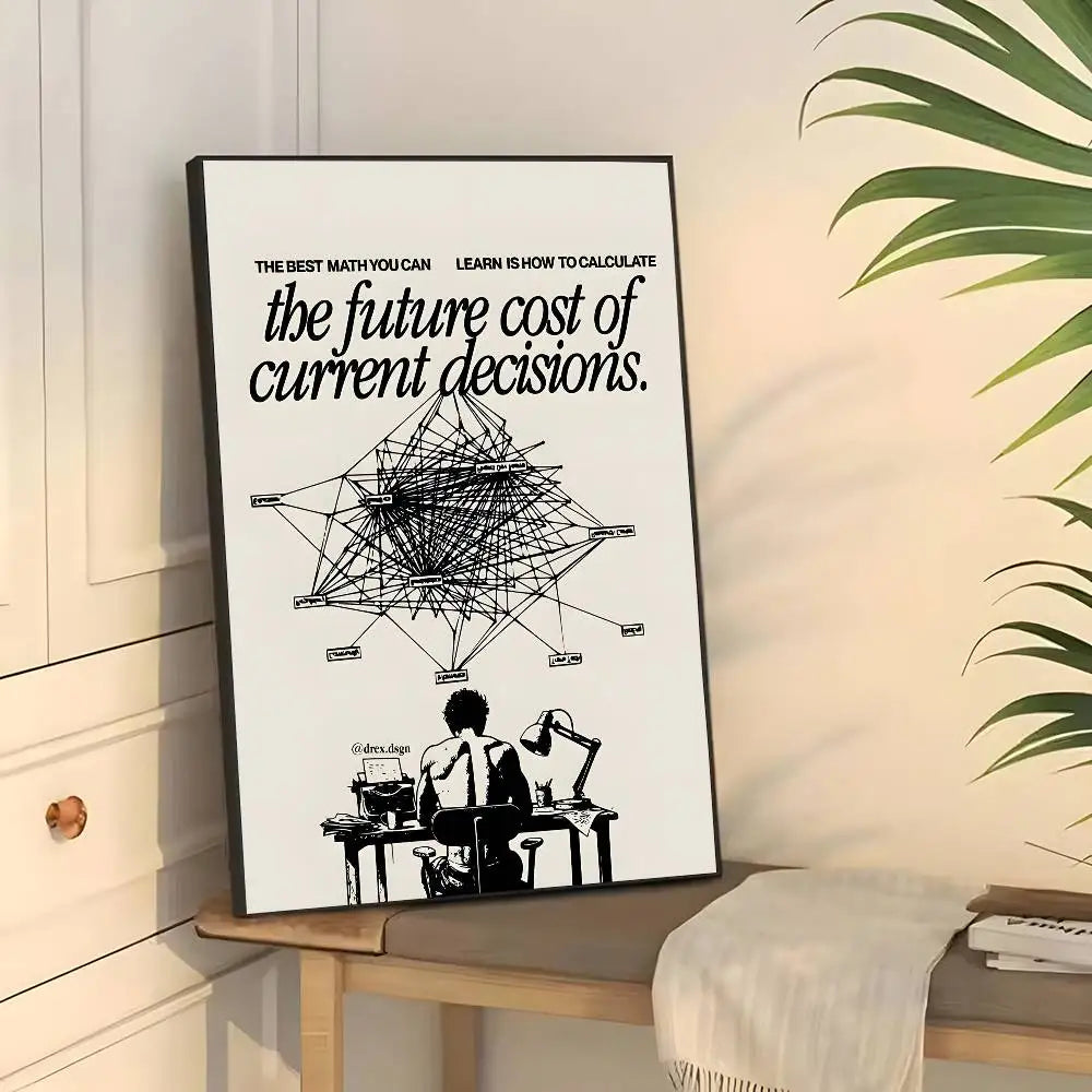 Home decor Life attitude quotes Poster sticky wall waterproof home living room bedroom bar aesthetic decoration