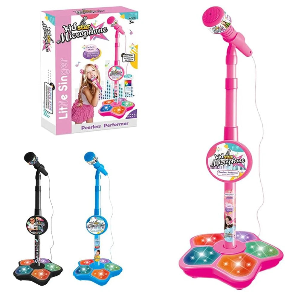 Kids Microphone Stand Toy Portable Children's Karaoke Electronic Durable Party Karaoke Microphone Stand Kids Karaoke Machine