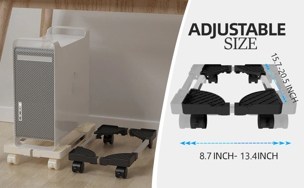 Computer Stand for Desktop Tower Fits Most PC Gaming Desk Accessories Pc Floor Riser Stand Adjustable Mobile CPU Stand