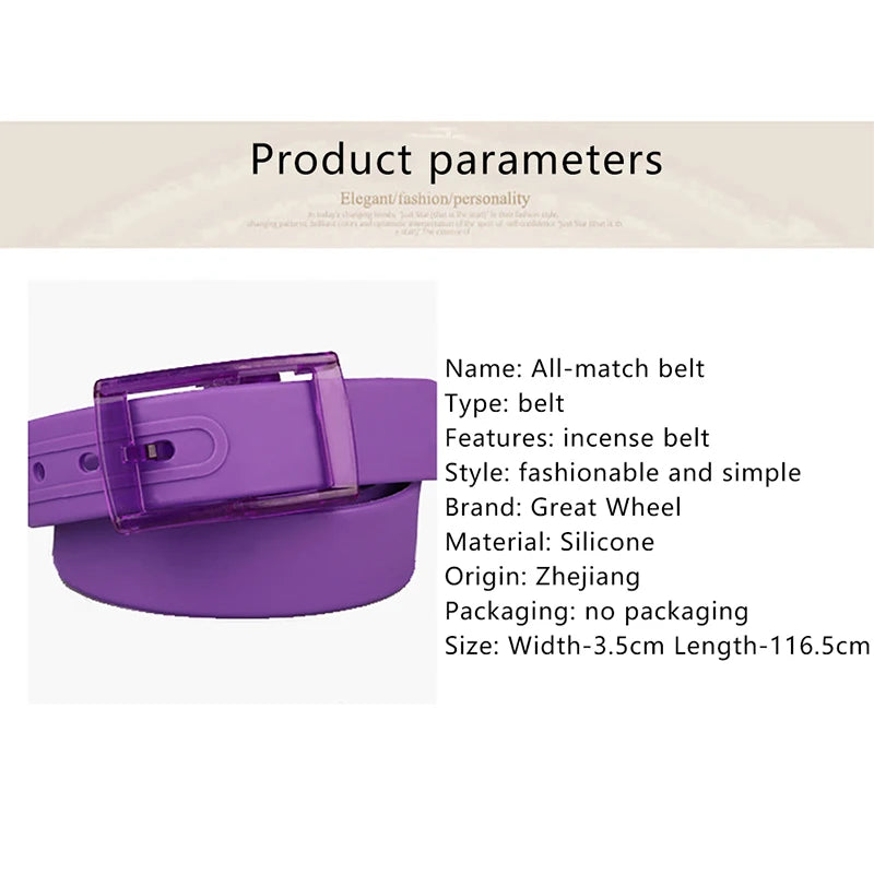 Candy Type Fashion Men And Women Lovers General Belt Silica Gel Plastic Defence Allergy Environmental Protection