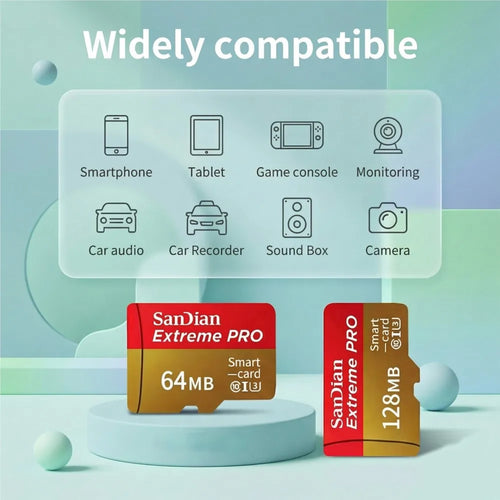 Carte mémoire 64 Mo 128 Mo 256 Mo 512 Mo Vidéo Full HD haute vitesse Nouvelle carte Micro SD pour téléphone/caméra de tableau de bord/caméra de sécurité