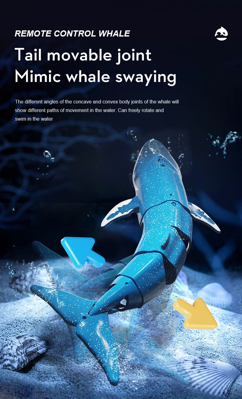 Underwater RC submarine Remote Control Whales shark Submarines Boat toy Ship Diving In Pools Lake Gift water toys for children