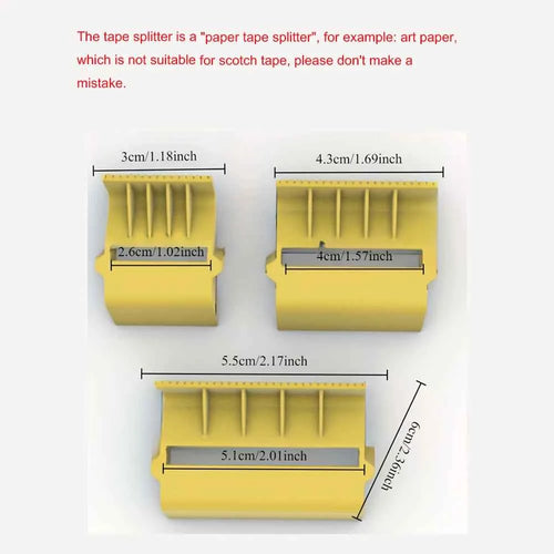 3 sizes of tape splitter, suitable for masking paper or plain paper tape cutter, speed up work efficiency, small tape cutting
