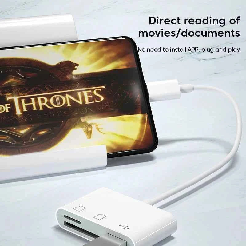 OTG Adapter Type C Plug TF/SD Card Reader For Xiaomi Oneplus iPhone OPPO POCO Cell phone Accessories 3 in 1 USB C to A Connector