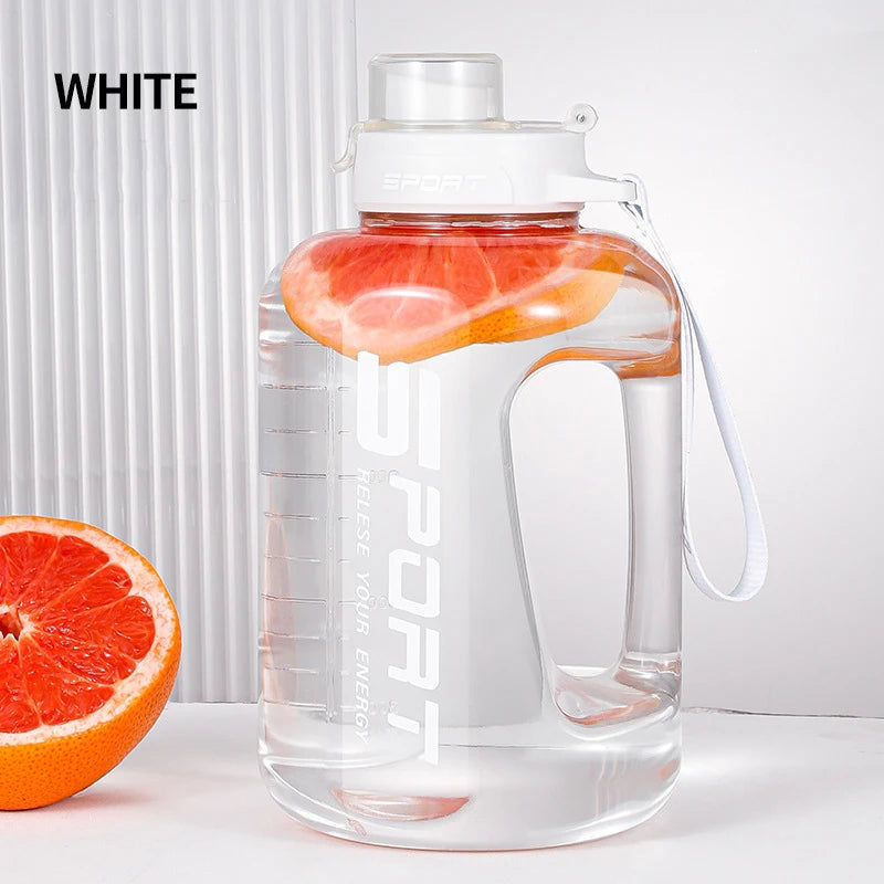 Large Capacity 2 Liter Water Bottle with Straw Lid Sports Gym Water Kettle for Camping Travel BPA Free Drinking Bottles