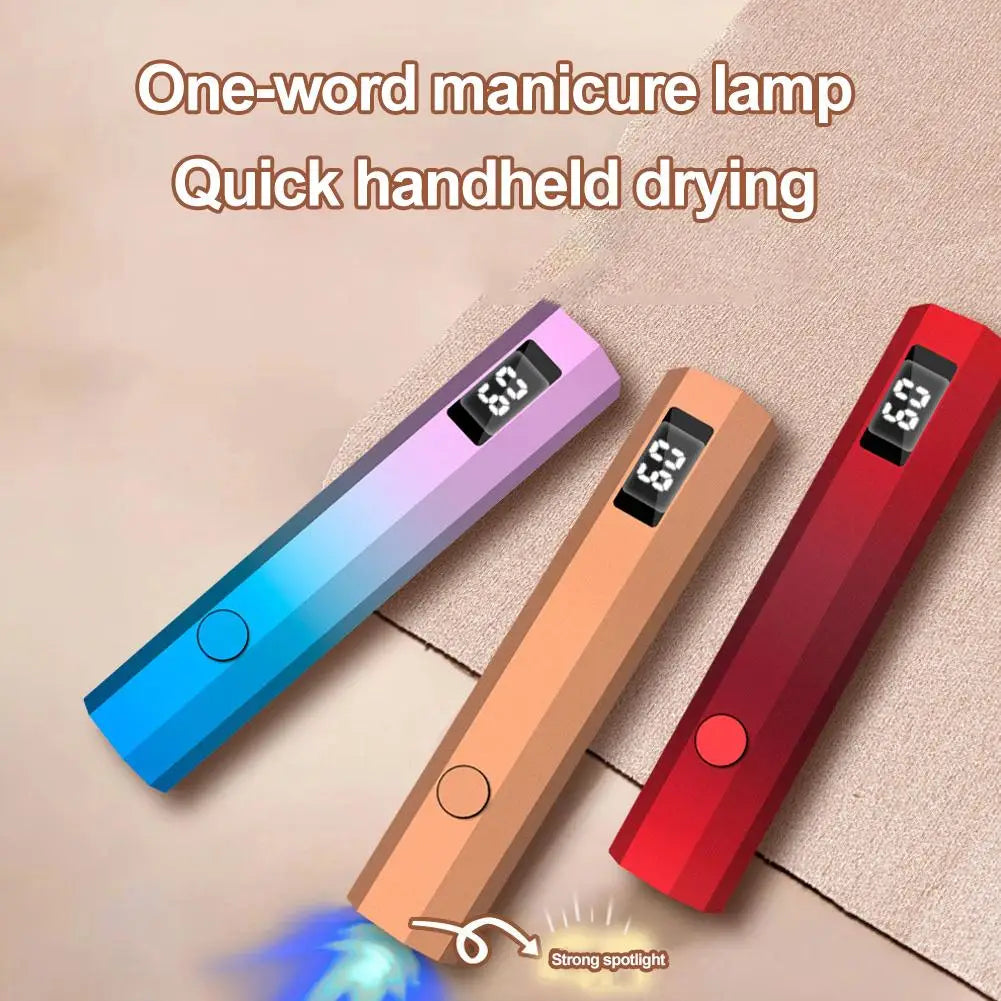 Portable Mini UV Light for Gel Nails, Handheld Cordless UV Nail Lamp with LCD Display,Rechargeable for Gel Polish Home DIY Salon