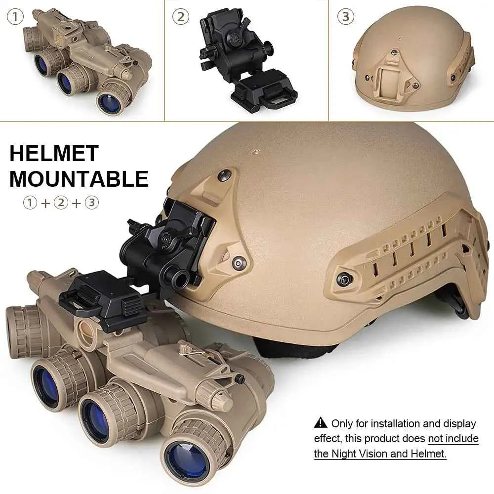 BOOIU New L4G24 NVG Tactical Helmet Mount Metal/Nylon Holder Bracket For PVS15/18  Goggles Night Vision Stent Helmet Accessories