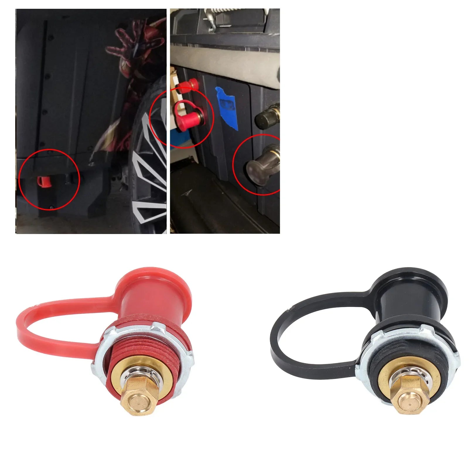 Battery  Post Kit 20mm Stud  Car RV Truck Charging Pile Jumper Terminal Black Red Battery  Terminal