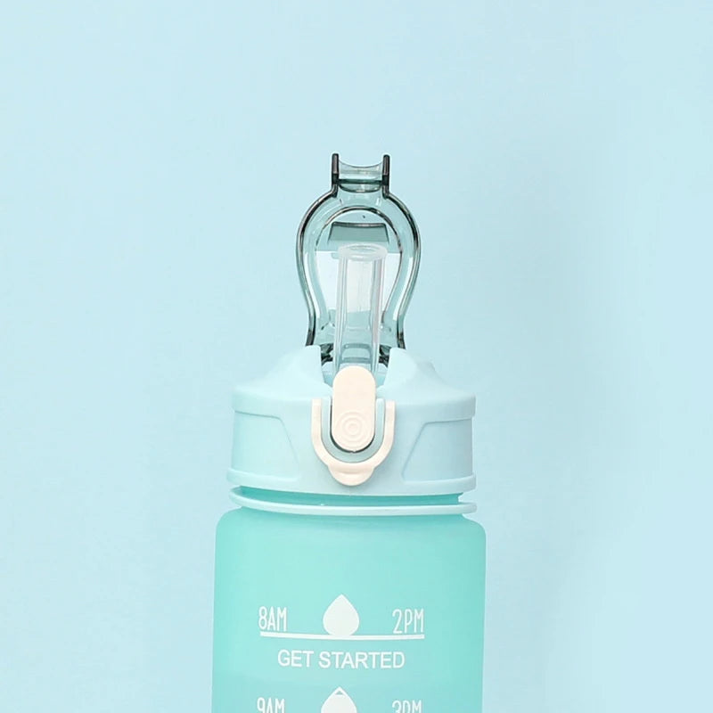 900ML Water Bottle Motivational Sports Bottle With Time Marker Leak-proof Cup Fitness BPA Free Portable Drinkware For Outdoor