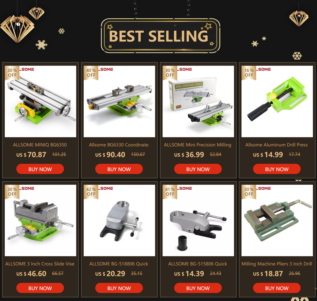 ALLSOME Mini Bench Drill Bench Drilling Machine Variable Speed Drilling Chuck 1-16mm For DIY Wood Metal Electric Tools