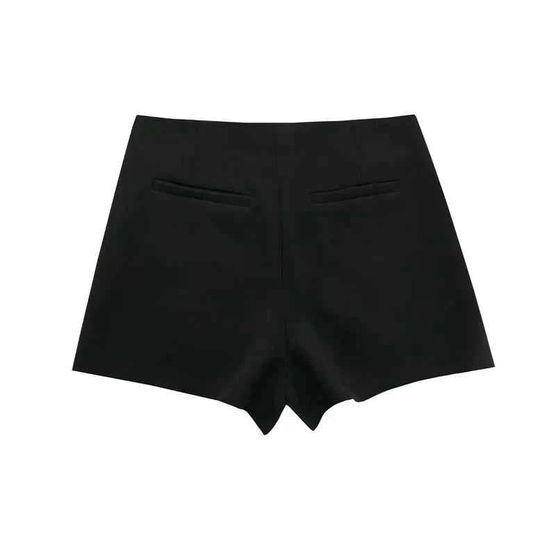 MUJER 2025 Asymmetric Skort For Women Pink Black Mini Skirt Shorts Woman Fashion High Waist Short Skirts Summer Casual Shorts