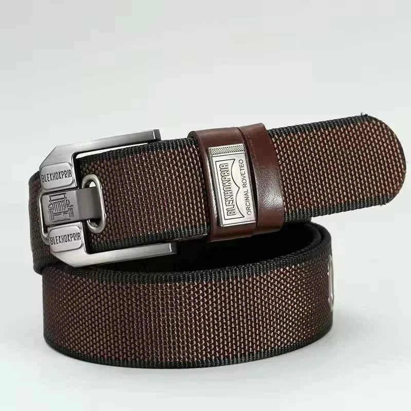 New Fashion Men's Pin Buckle Youth Overalls Canvas Waistband Belt Casual Retro Decorative Belt Fashion High-Quality Webbing Belt