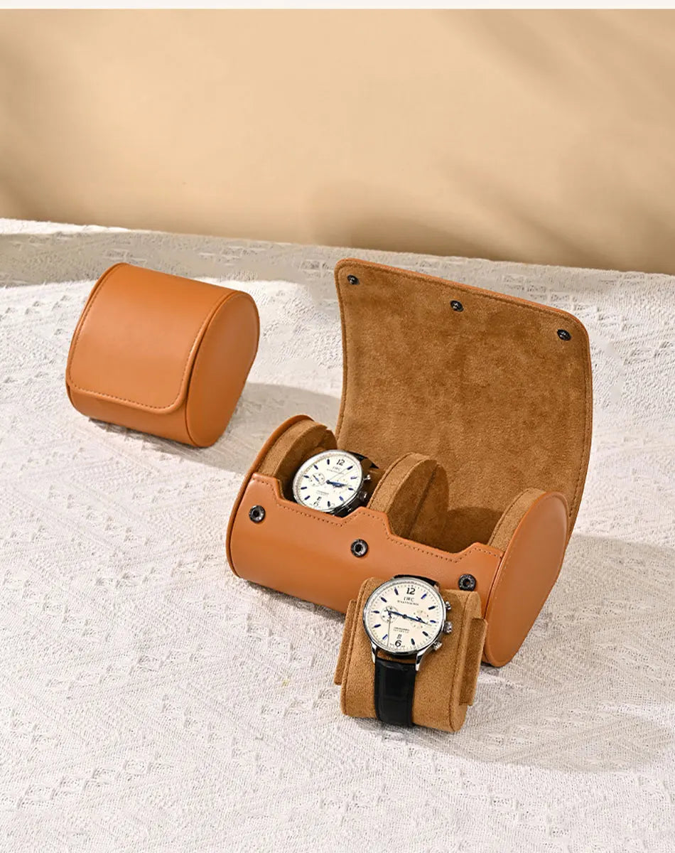 WoodTen Portable Jewelry Box Jewelry Organizer Roll 1 2 3 slot Watch Storage Box With Pillow Wristwatch Bag Gift Box Watch Case