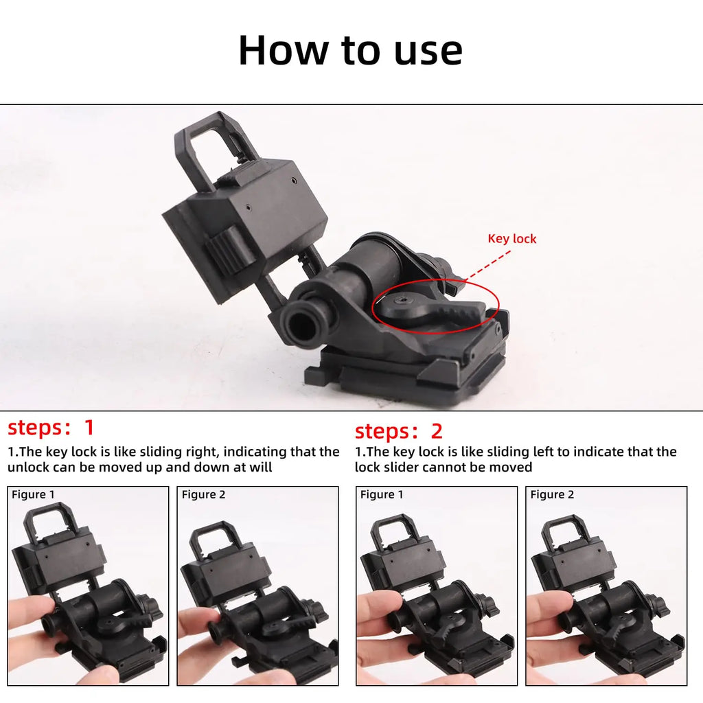 BOOIU New L4G24 NVG Tactical Helmet Mount Metal/Nylon Holder Bracket For PVS15/18  Goggles Night Vision Stent Helmet Accessories
