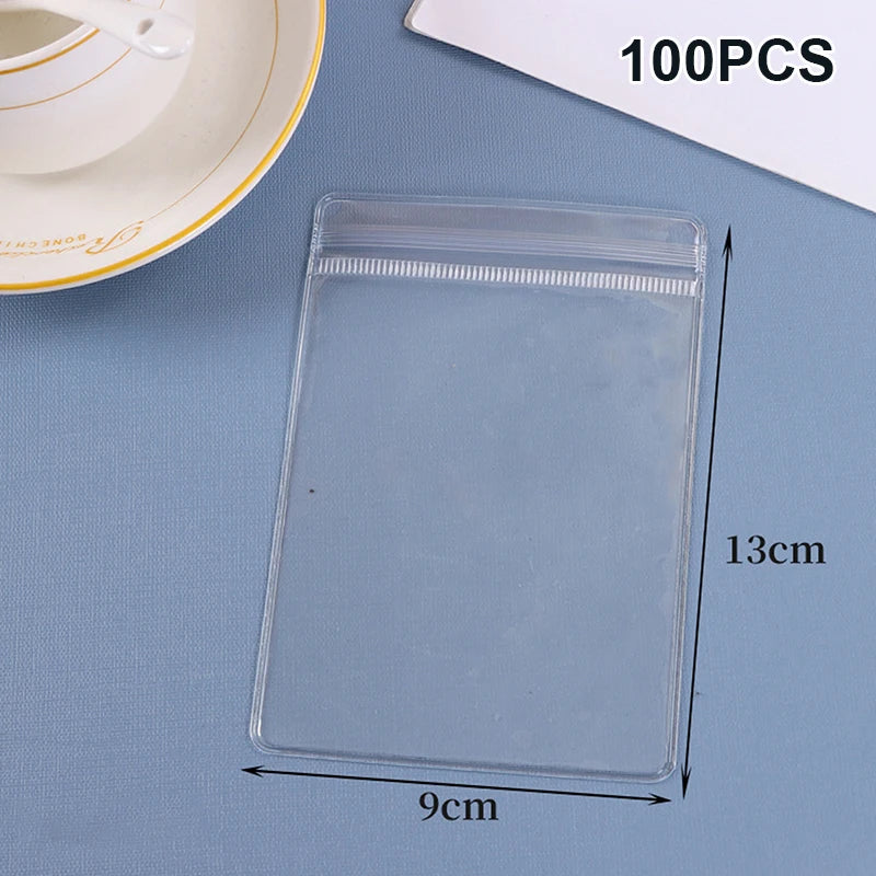 (ZYDD01) 100pcs Jewelry Organizer Pouch Bags Mini Transparent PVC Anti-Oxidation Earring Pendant Necklace Bracelet Storage Bags