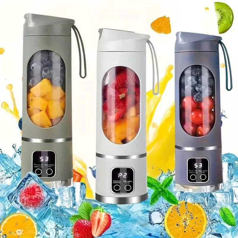 1 small portable blender and juicer - rechargeable via USB, personal wireless blender with stainless steel blades