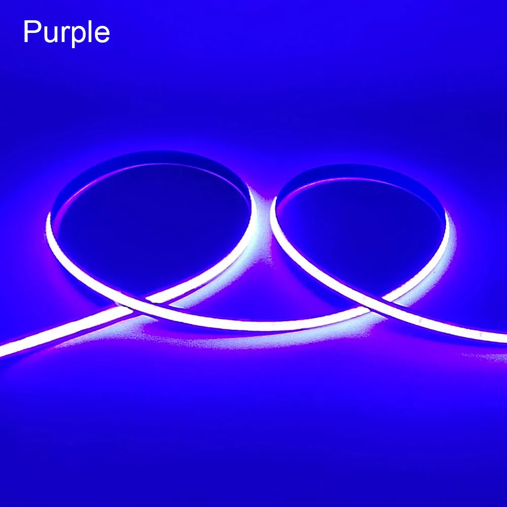 COB Led Strip Lights 12V 24V 320LEDs/m Flexible FOB LED Tape Warm Natural White Red Blue Green Yellow Pink Purple Lighting Decor