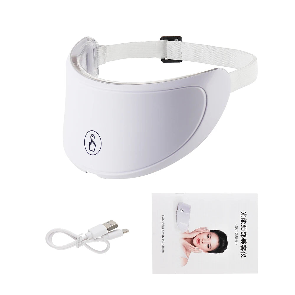 Neck LED Lift Mask Photon Anti-Wrinkle Skin Tightening Neck Beauty Device Skin Brighten Rejuvenation Neck Wrinkle Remover