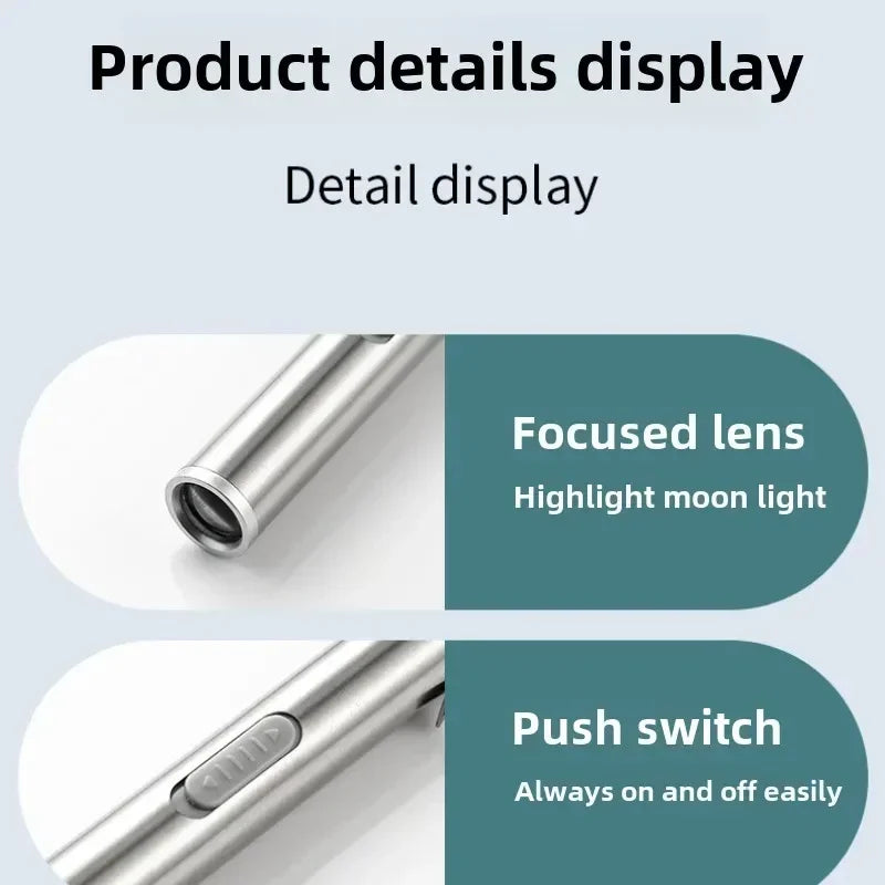 Mini Portable Medical Handheld LED Pen Light Flashlight USB Rechargeable Dental Nurse Flashlight, Rechargeable