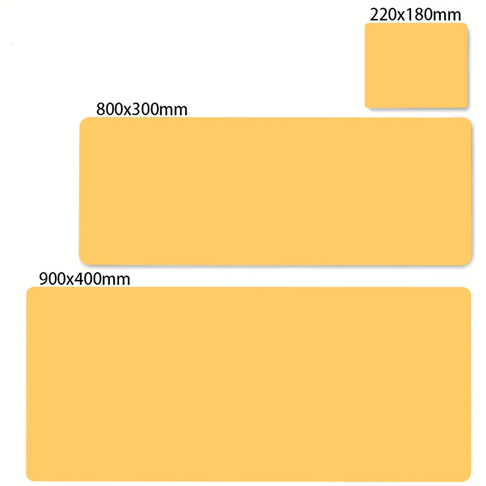 Pure Black Mousepad Large Gaming Solid Color Mouse Pad Natural Rubber Waterproof Keyboard Big Mouse Mat Anti-slip Keyboard Mat